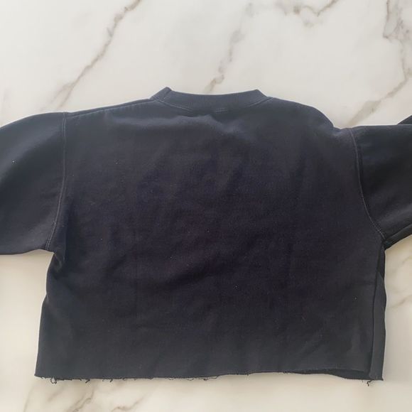 Brandy Cropped NY Crewneck / raw hem - Picture 6 of 8